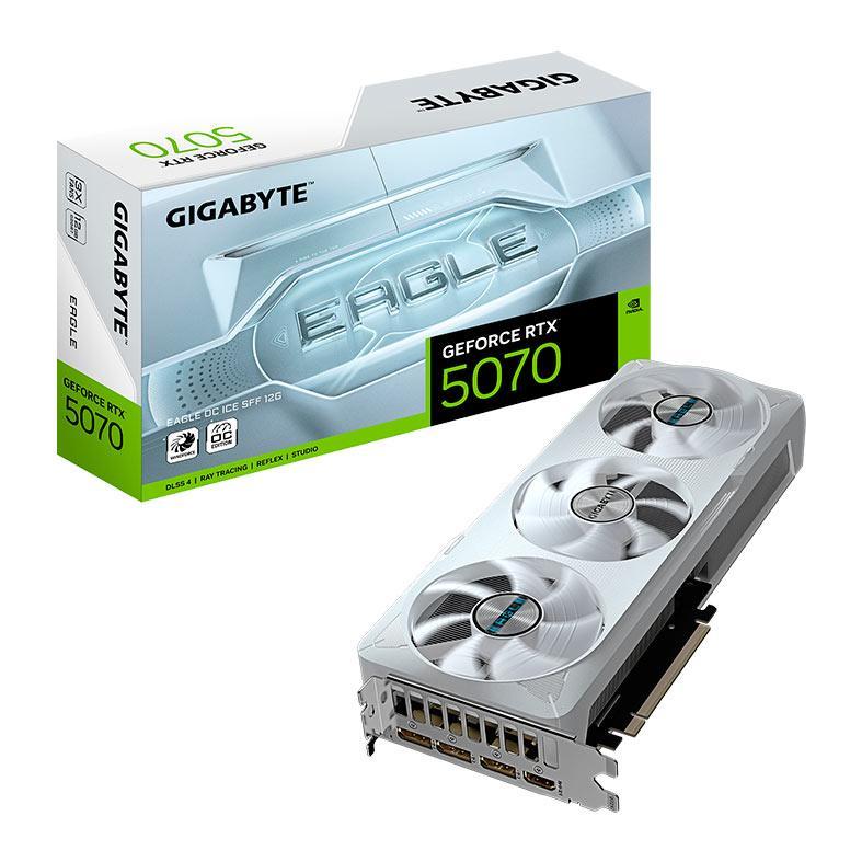 Placa de Video Gigabyte GeForce RTX 5070 Eagle OC Ice, 12GB, GDDR7 192-bit, GV-N5070EAGLEOC-ICE-12GD