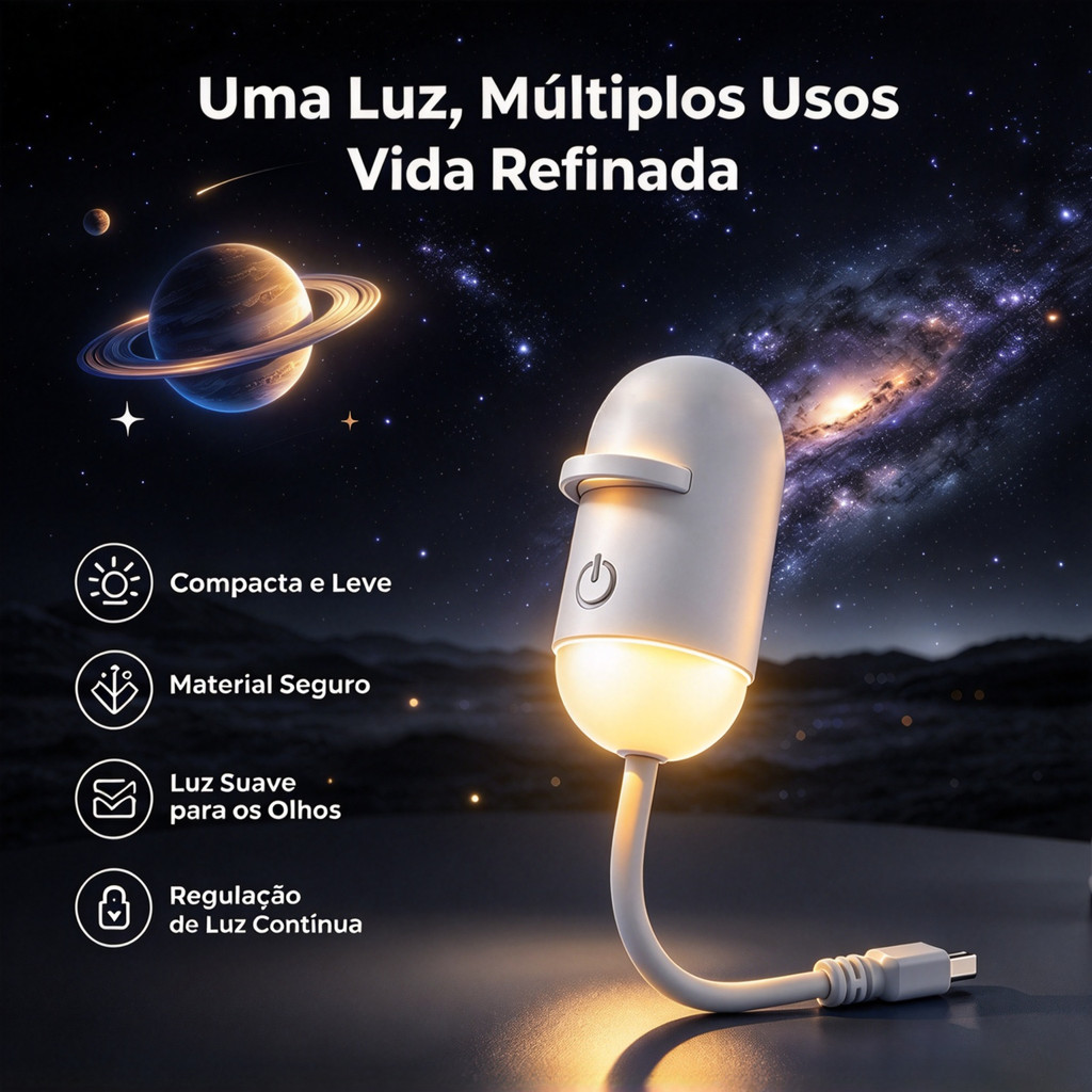 Projetor de Luz Noturna Holográfico , Projetor de Galáxia e Estrelas 2 em 1 HD Plug and Play