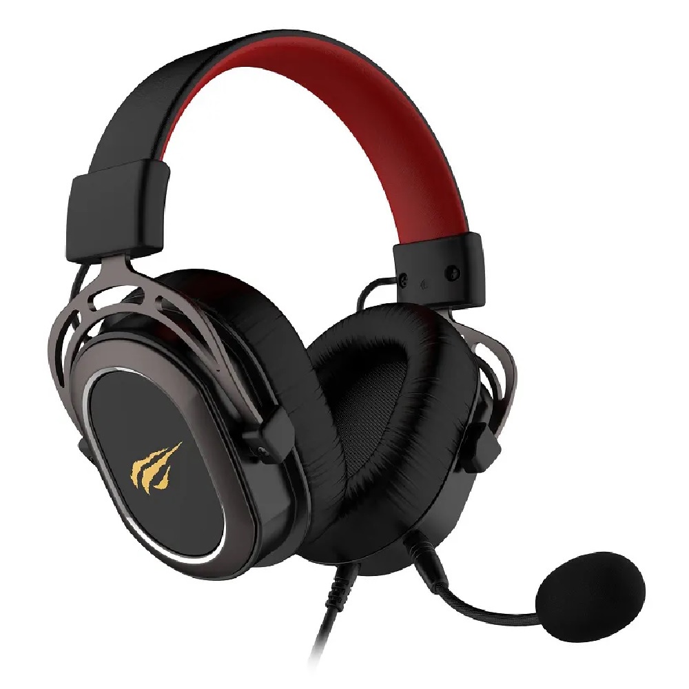 Headset Gamer Havit Gamenote H2008d Microfone Removível Preto/Vermelho