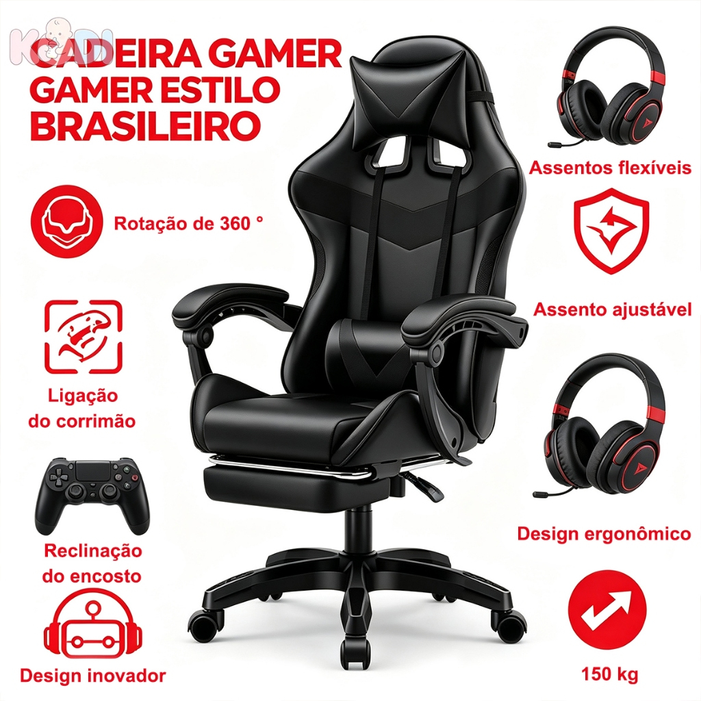 Cadeira de escritório/cadeira gamer/cadeira computador/cadeira confortável/cadeira de estudo/cadeira ergonômica -F19