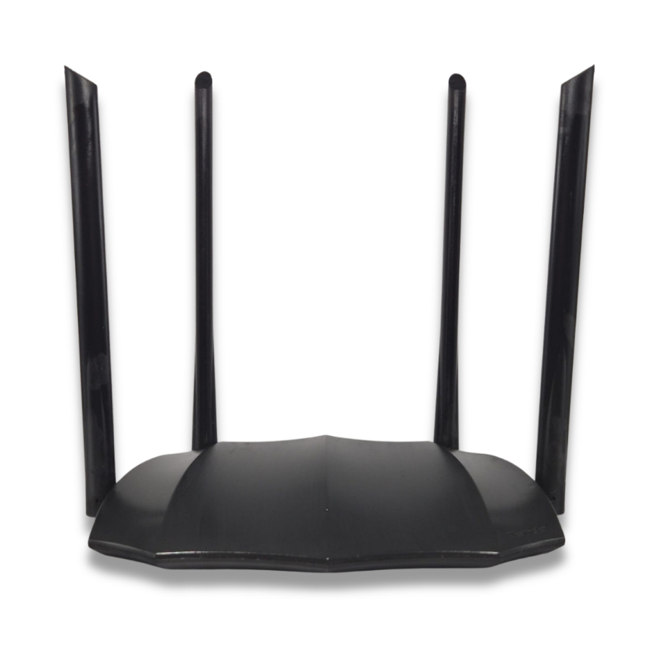 Lote Roteador Tenda AC8 Gigabit WIFI AC1200 DualBand Com Fonte 4 Antenas Preto Usado