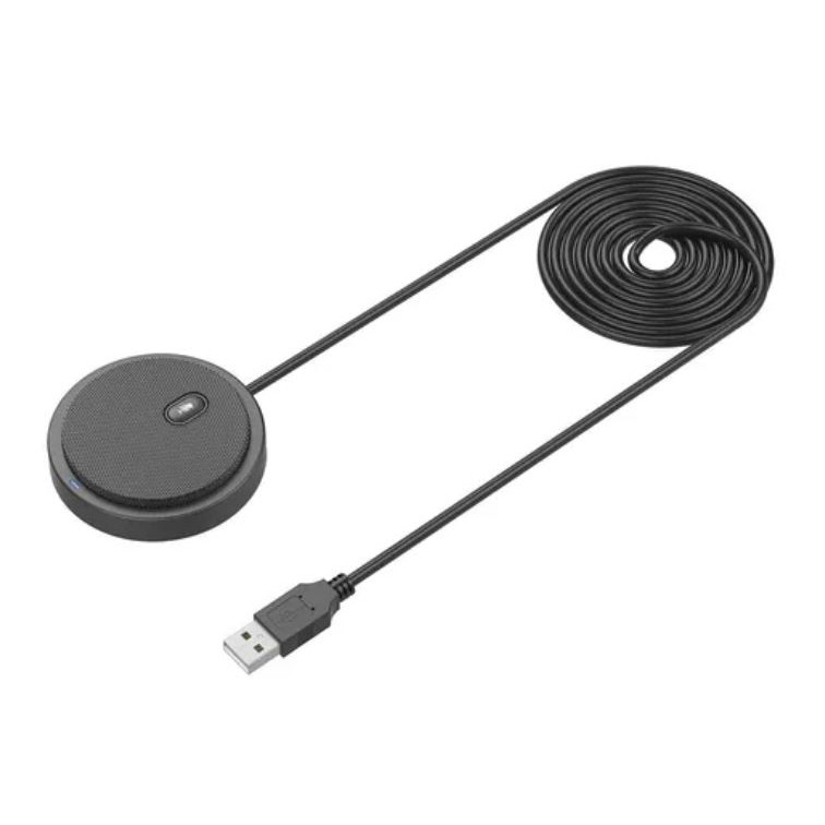 Microfone De Mesa Para Conferência Condensador Omnidirecional Usb Com Botão Mudo Ideal Para Home Office, Reunião Online Microfone De Mesa Para Conferência Condensador Omnidirecional Usb Com Botão Mudo Ideal Para Home Office, Reunião Online