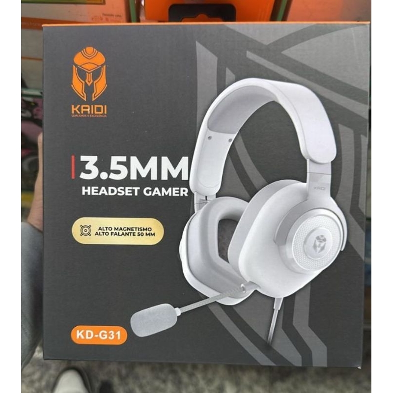 Fone Gamer Kaidi KD-G31 - Headset Gamer com Microfone 3.5mm, Isolamento Acústico & Design Ergonômico