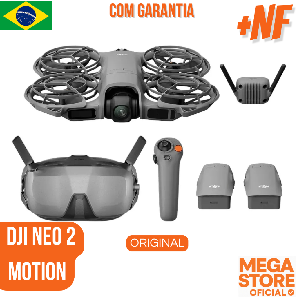 Drone DJI NEO 2 Motion Fly More Combo COMPLETO + 3 Baterias GPS WiFi | Lacrado Original + NFe