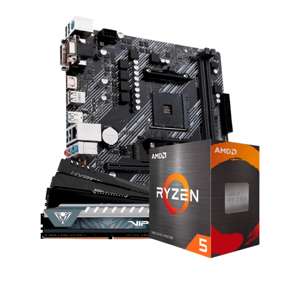 Kit Upgrade AMD Ryzen 5 5600GT Placa Mãe A520M DDR4 Memória RAM 32GB DDR4 3200MHz