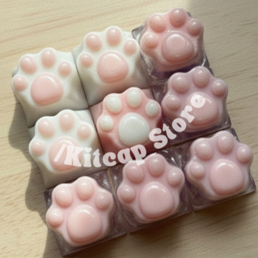 Tecla Patinha de Gato Teclado Mecânico Keycap Para Teclado Mecânico Keycap Pata de Gato Fofa Kawaii Gamer