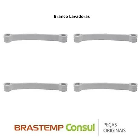Kit com 04 tirantes Branco para Máquinas de Lavar Roupas - Brastemp/Consul