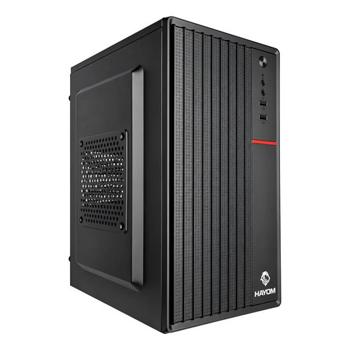 Gabinete Office Hayom GB1755 Preto Compacto Micro ATX USB Audio para PC Desktop
