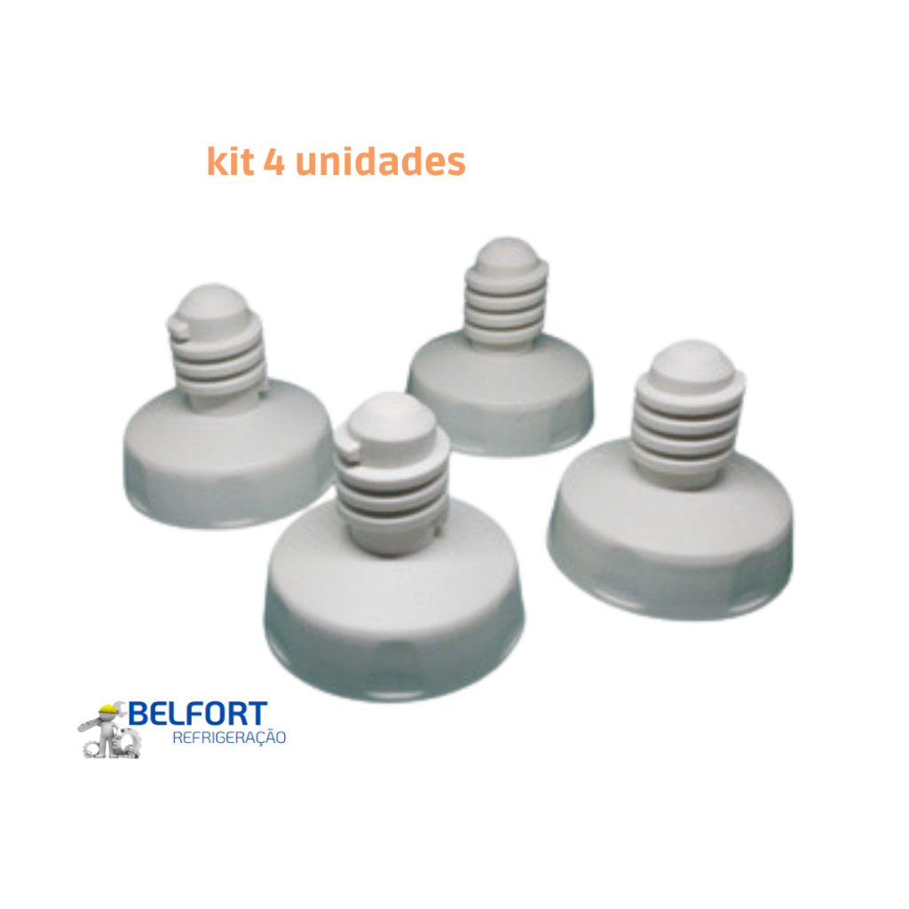 Kit 4 unid Pés Nivelador para Maquina de Lavar Roupa Electrolux