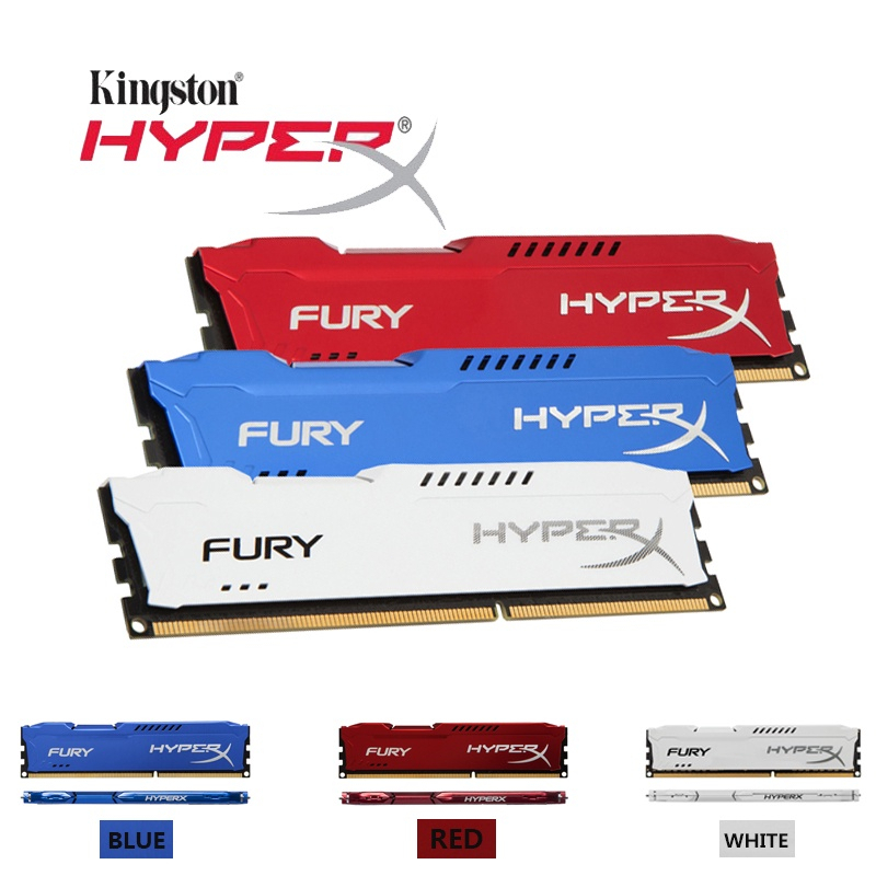 Kingston HyperX FURY DDR3 Desktop RAM 4GB 8GB 1333/1600/1866MHz 240Pin DIMM 1.5V PC Memória