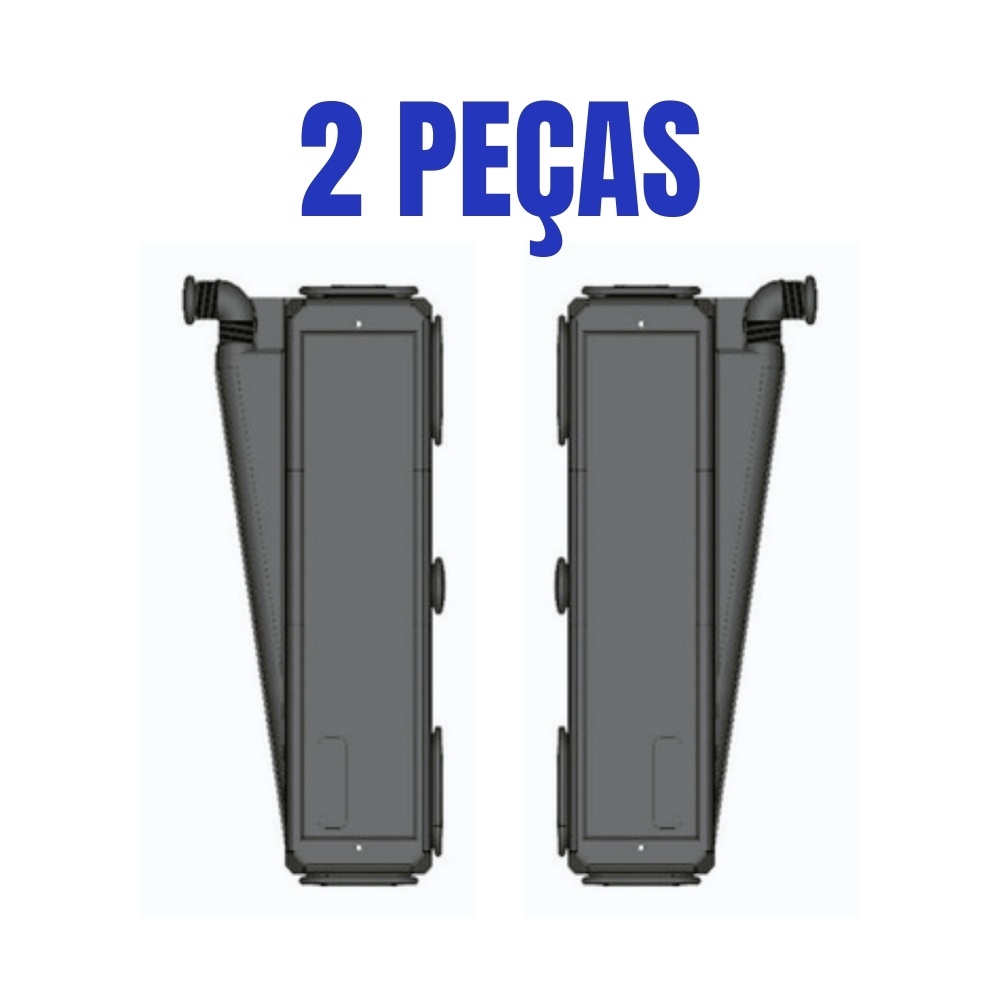Kit 2 Caixas De Passagem De Ar Condicionado Split Infra Dreno Parede Instalação Preto