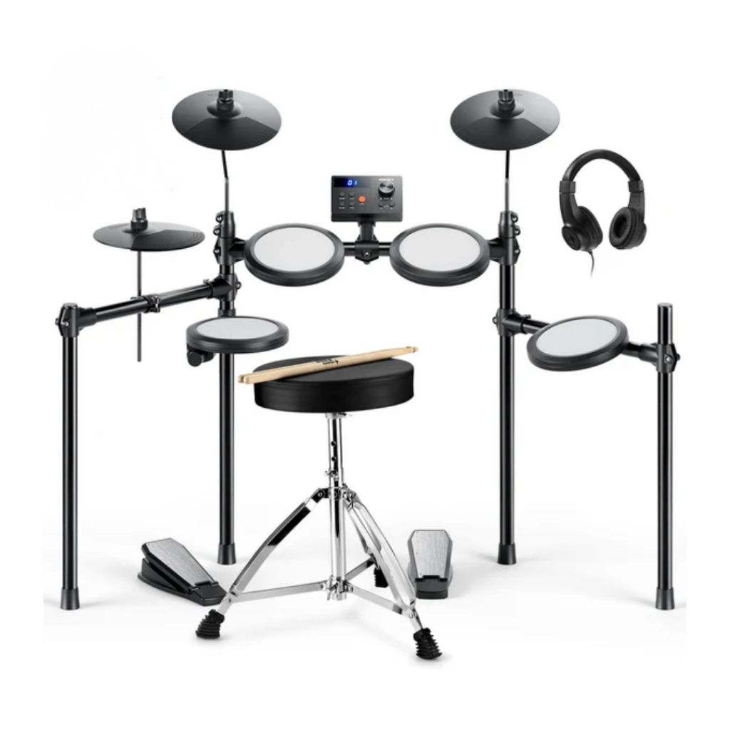 Bateria Eletrônica Donner DED70 Mesh Completa 7 Peças com Banco Fone Mesh 150 Sons Iniciantes Bateria Eletrônica Donner DED70 Mesh Completa 7 Peças com Banco Fone Mesh 150 Sons Iniciantes