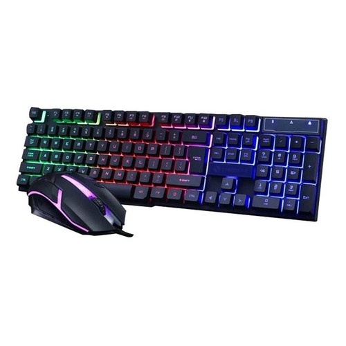 Kit Teclado e Mouse Gamer Rgb Semi Mecânico AOAS M-300