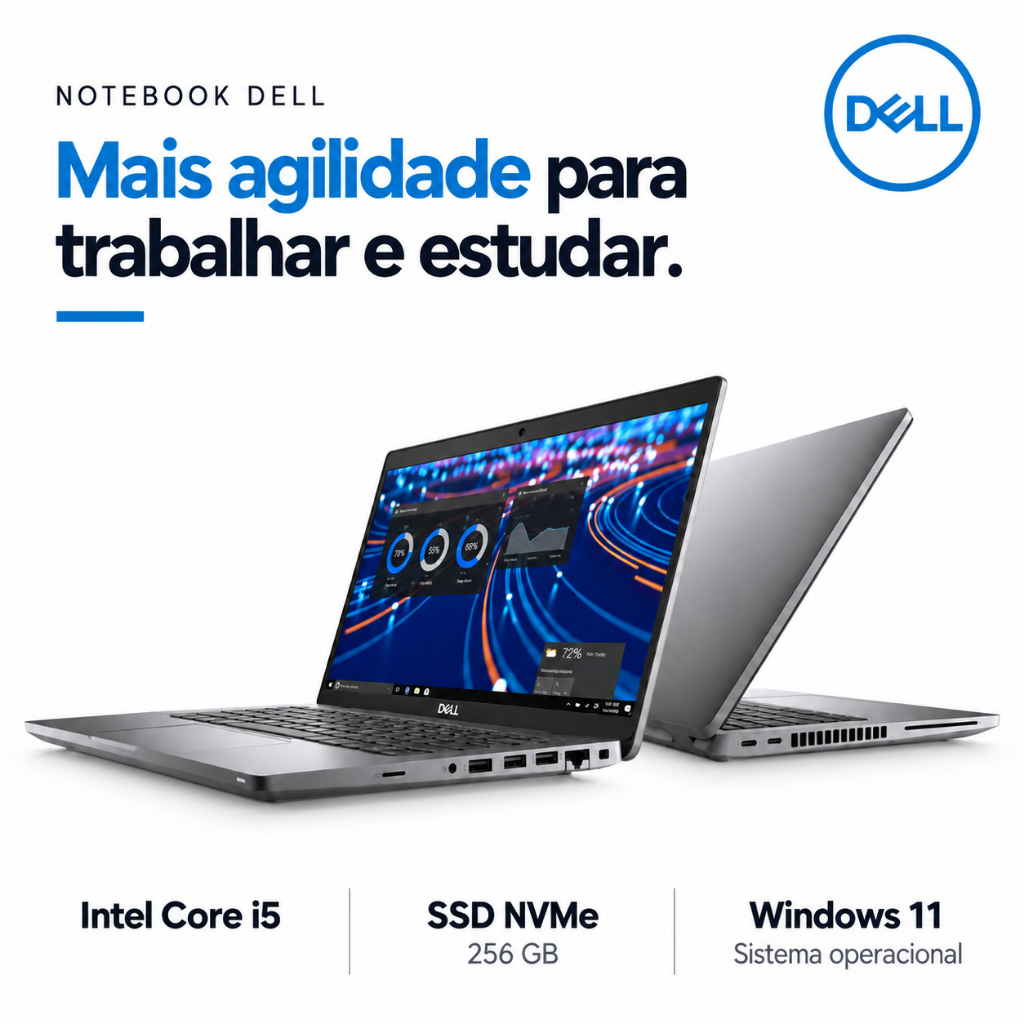 Notebook Profissional Dell Latitude Intel Core i5 10ª Geração 16GB RAM SSD 256GB Tela 14" Seminovo Notebook Profissional Dell Latitude Intel Core i5 10ª Geração 16GB RAM SSD 256GB Tela 14" Seminovo