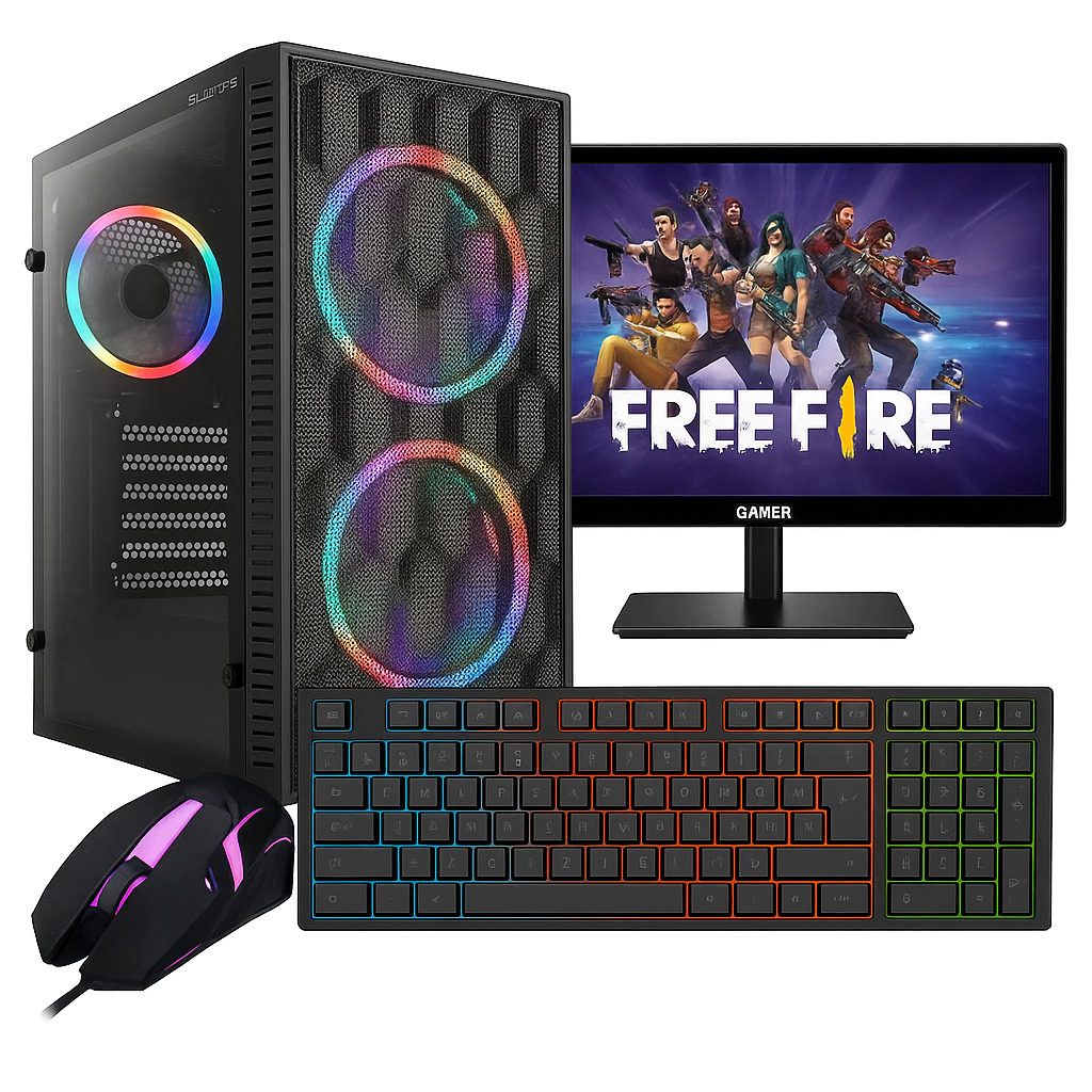 PC Gamer Completo, Intel Core i5, RX 550 4GB DDR5, 10GB de Ram, SSD 480GB, Monitor 19