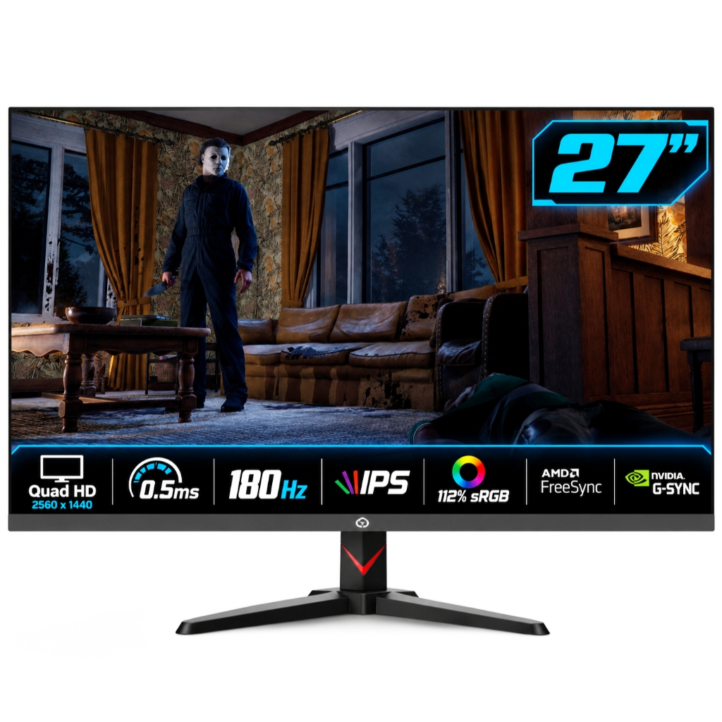 Monitor Gamer Duex Pro Ultra Flick 27 Quadhd Ips 180hz 0.5ms Preto 127/220v