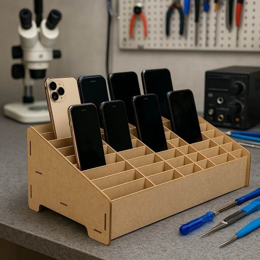 Organizador Celular P/ Assistência Oficina Cap36 Celular mdf