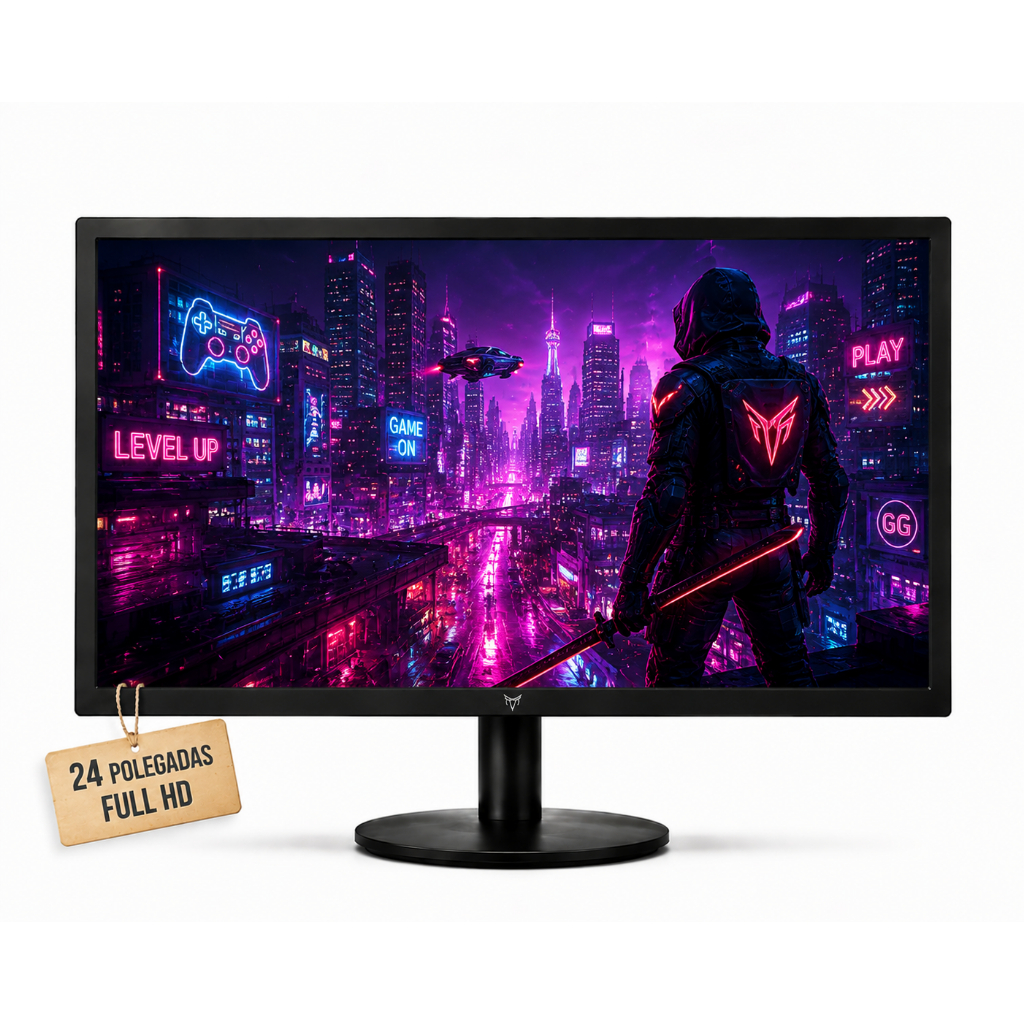 MONITOR BRAZILPC 24; 20; 19; 15 POLEGADAS | FULL HD LED WIDESCREEN HDMI/VGA 20BPC-KAN 75HZ PRETO ALTA PERFORMANCE GAMER
