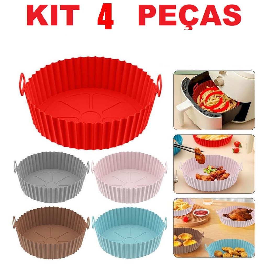 Formas Silicone Reutilizavel Protetor Air Fryer Microondas Forro Antiaderente Assadeiras