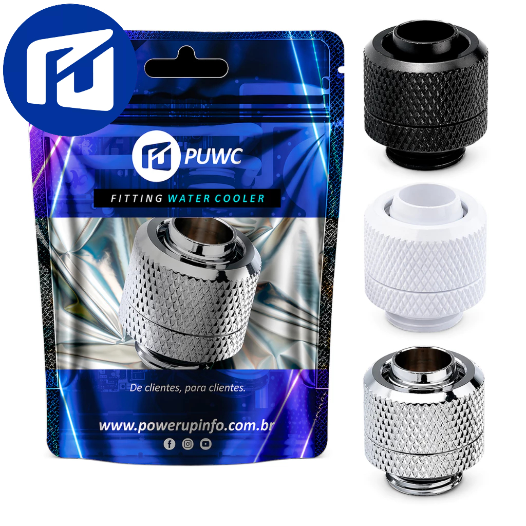 Fitting Conector Mangueira 3/8 Water Cooler Custom - Rosca G1/4