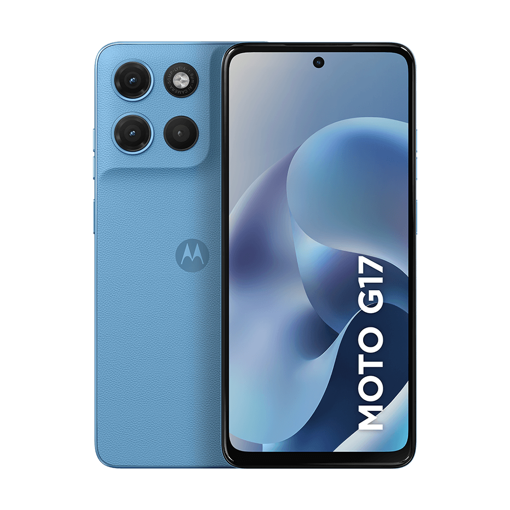 Smartphone Motorola Moto G17 4G 4GB 128GB Tela 6,7 FHD+ Câmera 50MP NFC 5200mAh Azul