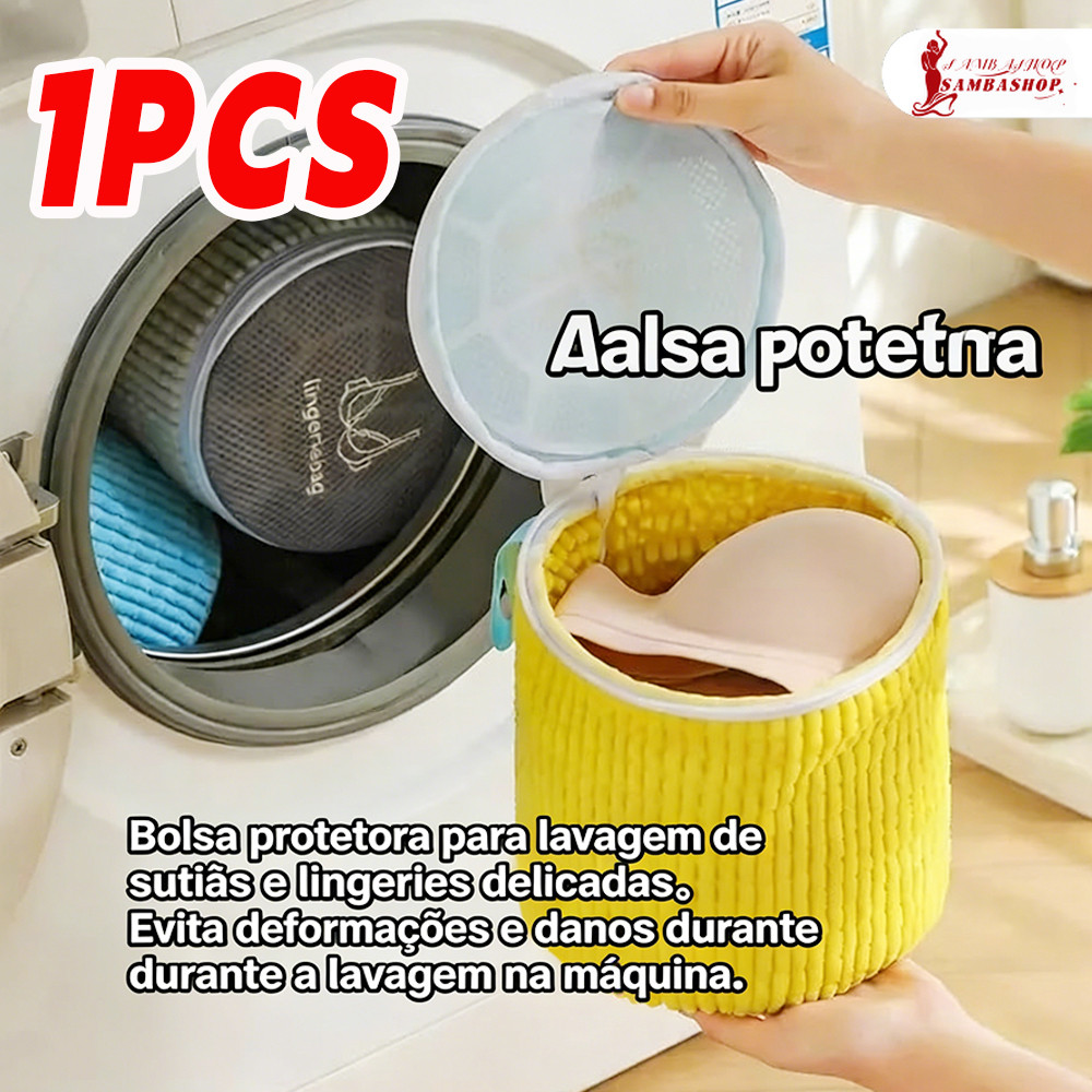 Sacola Protetora para Lavar Sutias na Maquina de Lavar Saco para Roupas Delicadas com Ziper Resistente e Seguro