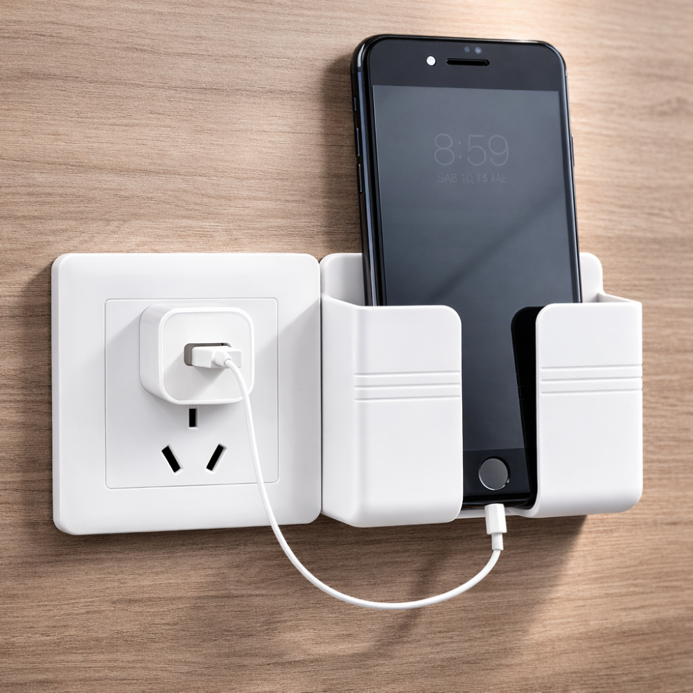 kit Suporte De Celular Para Parede Multiuso Para Carregar, Praticidade, Organização, Celular Seguro, Para Todos Modelos