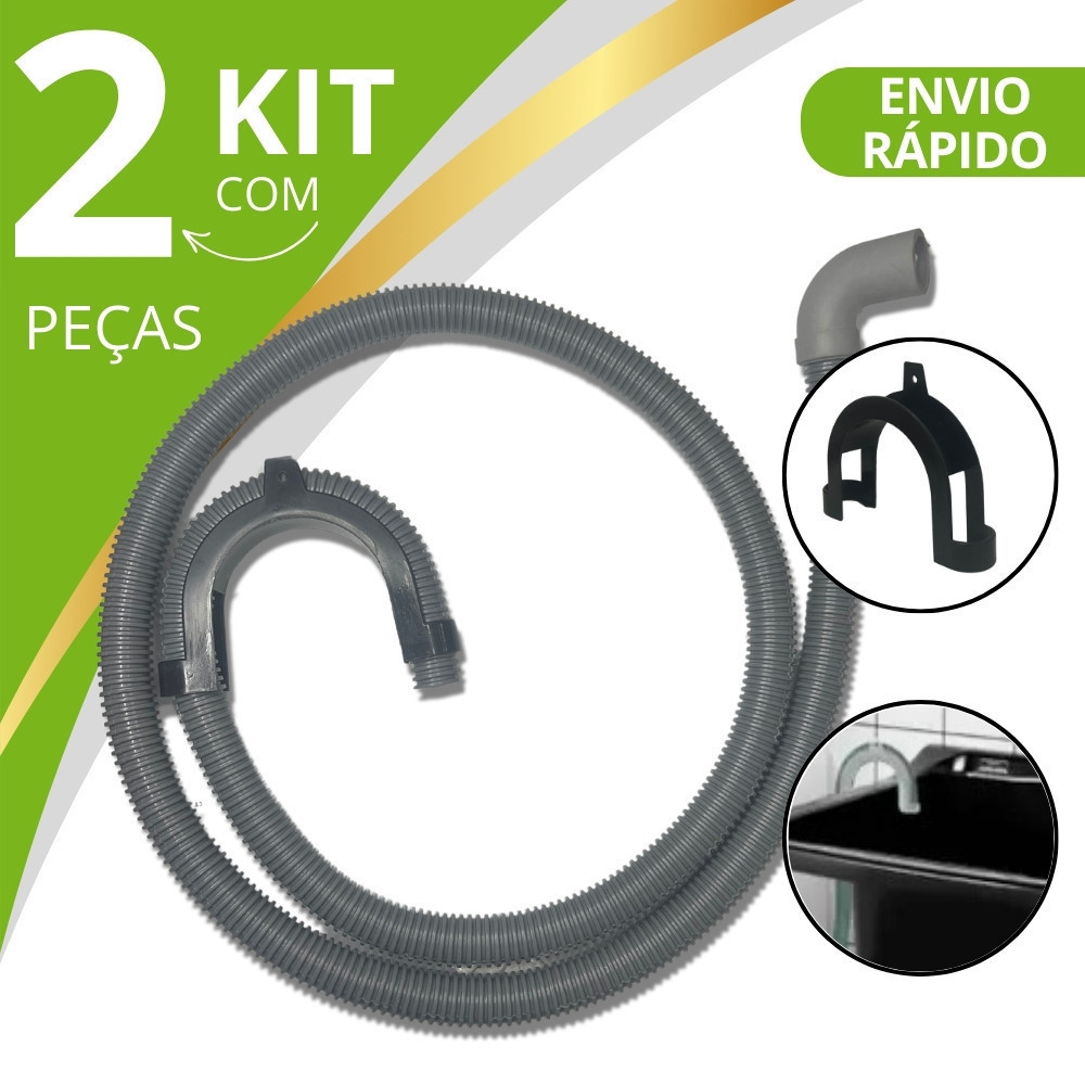 Mangueira Saida Maquina de Lavar Roupas, Tanquinho, Boca Grossa Brastemp, Eletrolux, Consul