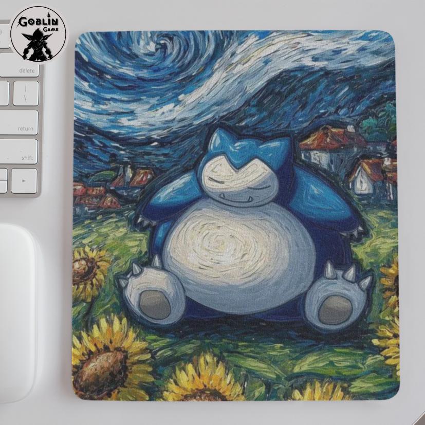 Mousepad Gamer Estampado Pokemon Snorlax 02 Nerd Geek Mouse Pad PC Gamer Presente Criativo