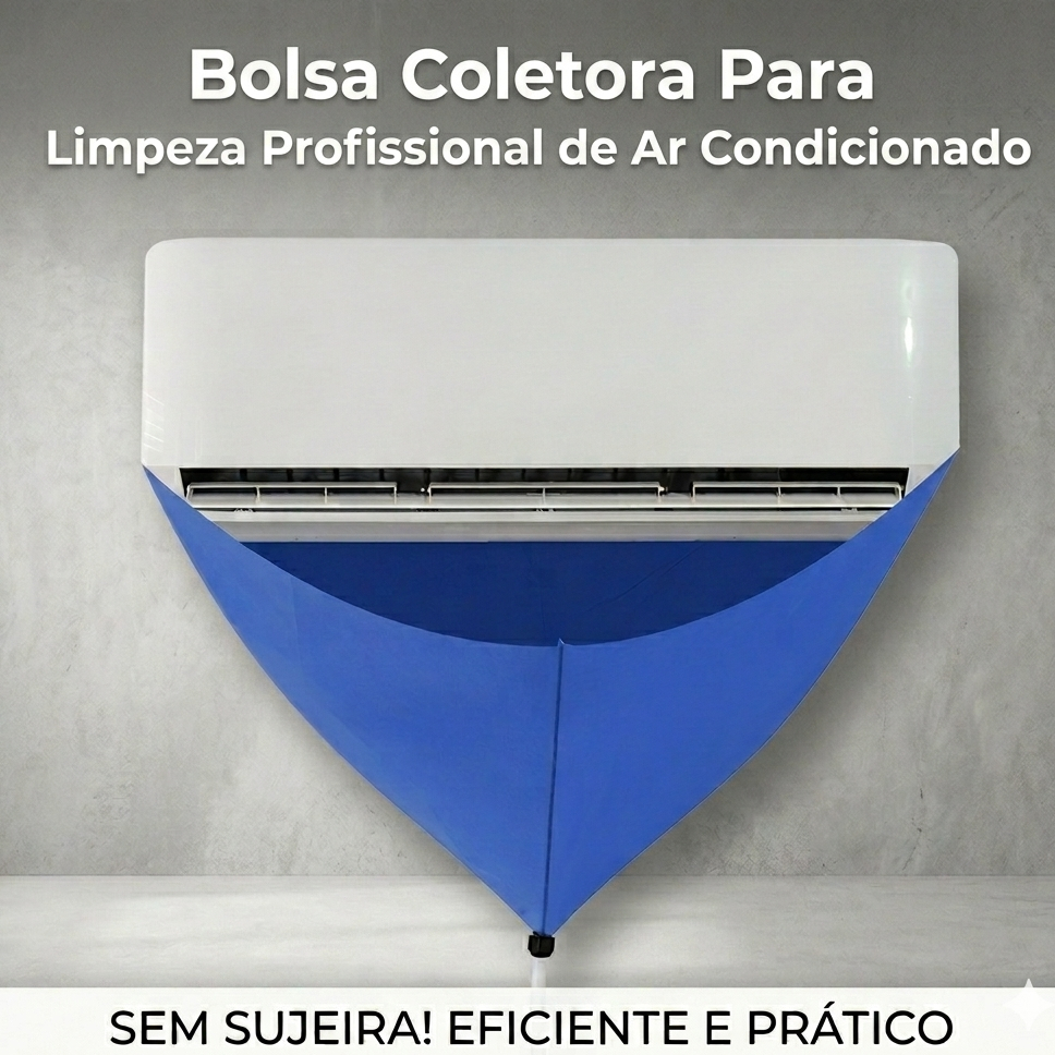 Saco Bolsa Coletora De Água Para Limpeza Ar Condicionado Split + Elástico Ajustável