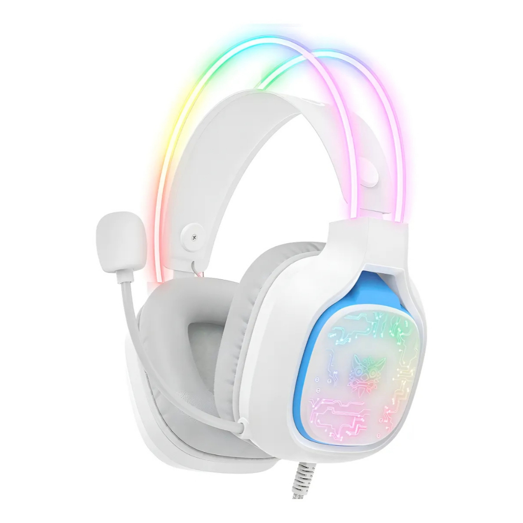 Fone De Ouvido Headset Gamer Profissional Onikuma X22 Rgb Branco