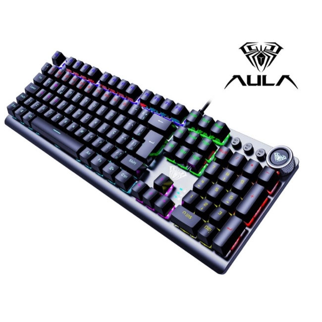 Teclado Gamer Mecânico F3018 Anti-Ghosting Teclado Ultra-Fino Com Fio - Aula Teclado Gamer Mecânico F3018 Anti-Ghosting Teclado Ultra-Fino Com Fio - Aula