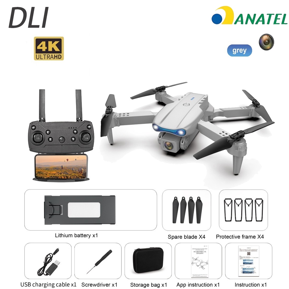 DLI 2026 Nova Drone 4K Dual Cmaera Profissional Alta Definição Com Full HD Wifi Estável