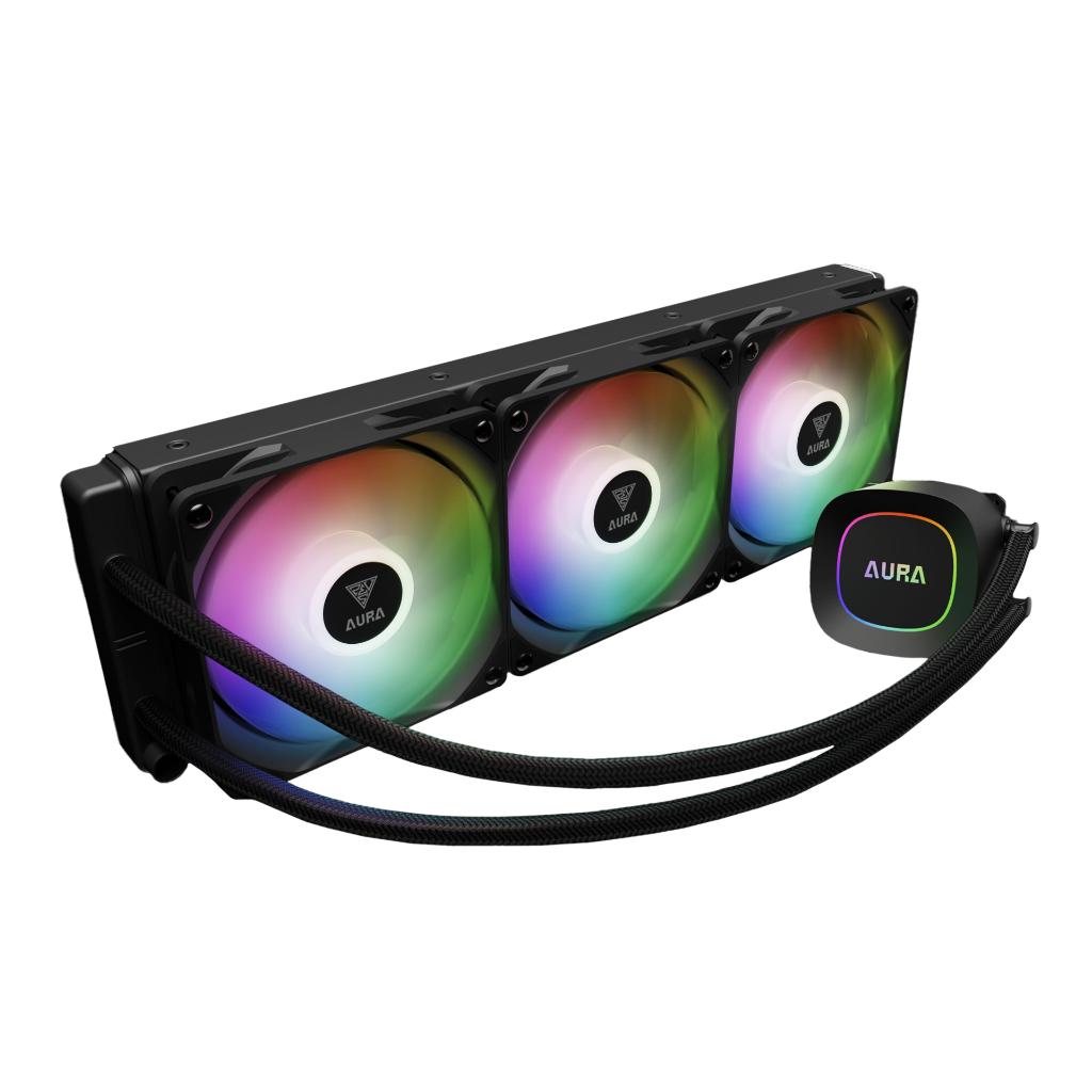 Water Cooler Gamdias Aura GL360 Lite Preto ARGB AMD AM5 Intel LGA 1851