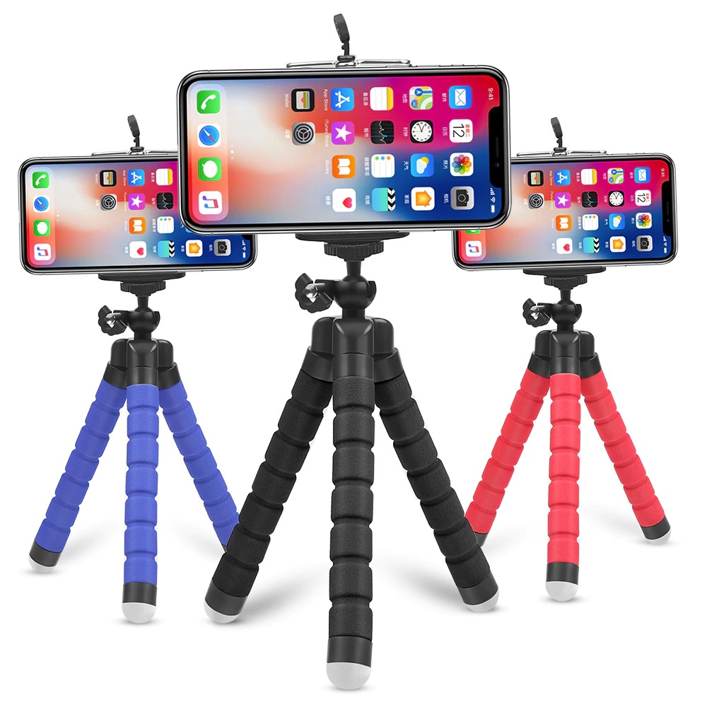 Mini Tripé Celular Portátil Suporte Flexível Apoio Celular