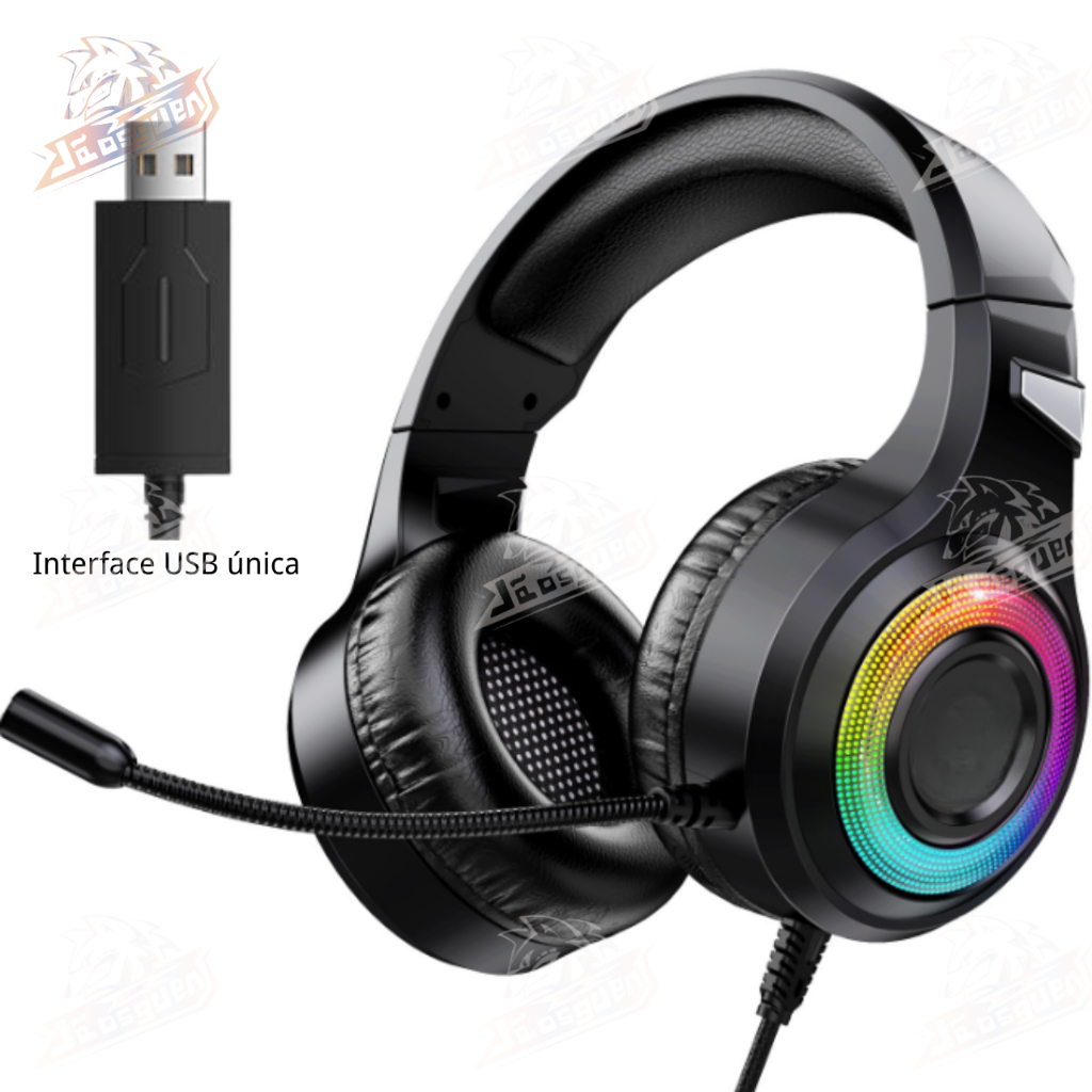 Fone Gamer F3 Profissional 7.1 Usb Com Led Rgb Headset Gamer