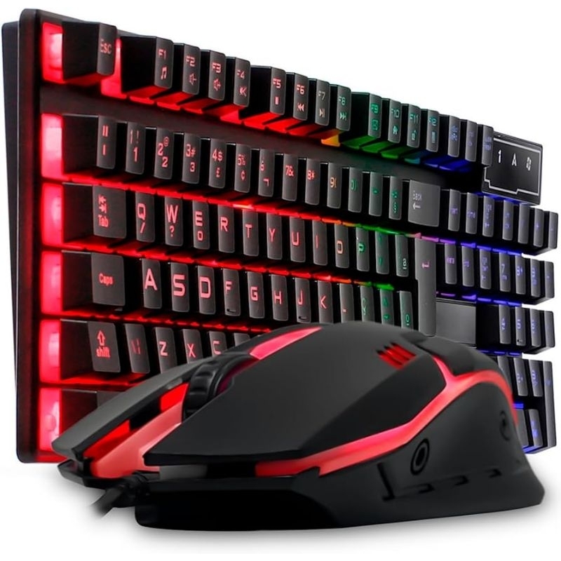 Teclado Gamer Semi Mecânico com Iluminação LED RGB para Setup Completo