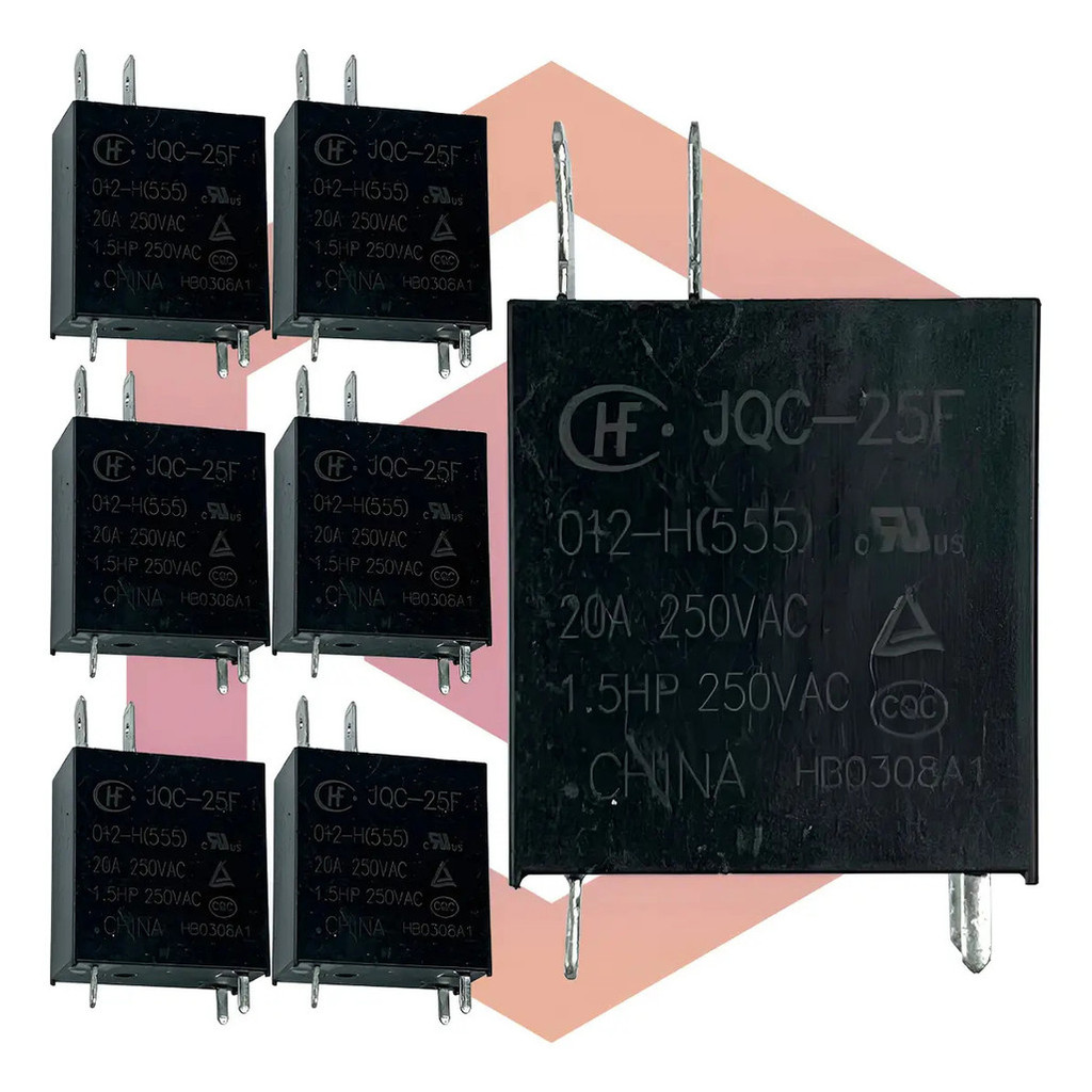10x Relé Térmico 12v 16a 250v Jqc-25f Micro-ondas Pci Eletro Parts