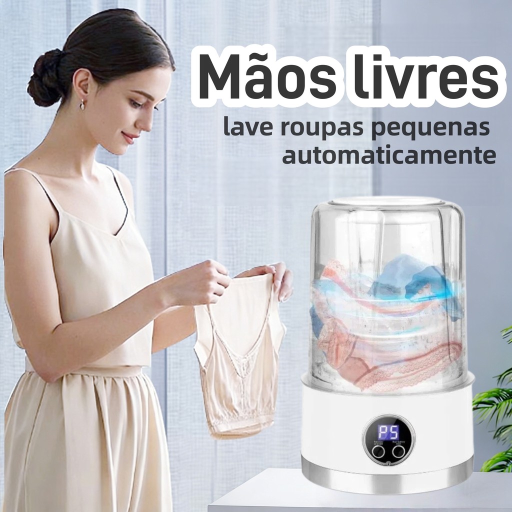 Mini Máquina de Lavar Portátil – Design Moderno, Automática para Roupas Íntimas Mini Máquina de Lavar Portátil – Design Moderno, Automática para Roupas Íntimas