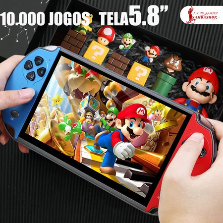 Tela 4.8 2026 Videogame Portatil 10000 Jogos Retro 16GB Console de Mão Memoria Expansivel