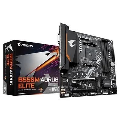 Placa-Mãe Gigabyte B550M Aorus Elite AMD AM4 DDR4 Micro ATX Rev. 1.3 Placa-Mãe Gigabyte B550M Aorus Elite AMD AM4 DDR4 Micro ATX Rev. 1.3