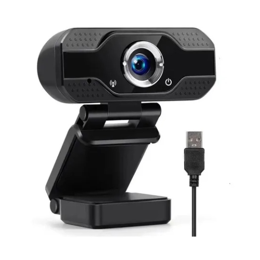 Camera Webcam Full HD USB Mini Camera 360° Com Microfone e Suporte Para Monitor
