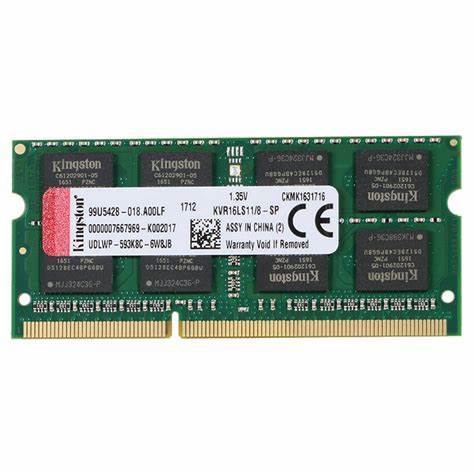 Memória RAM para Notebook DDR3L 8GB 1600Mhz Kingston - KVR16LS11/8