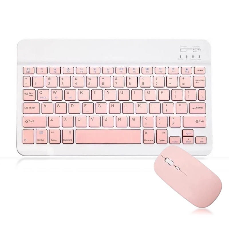 KIT Teclado e Mouse sem fio Bluetooth recarregável- Compatível Com Smartphones/Notebook/Tablet/Ipad KIT Teclado e Mouse sem fio Bluetooth recarregável- Compatível Com Smartphones/Notebook/Tablet/Ipad