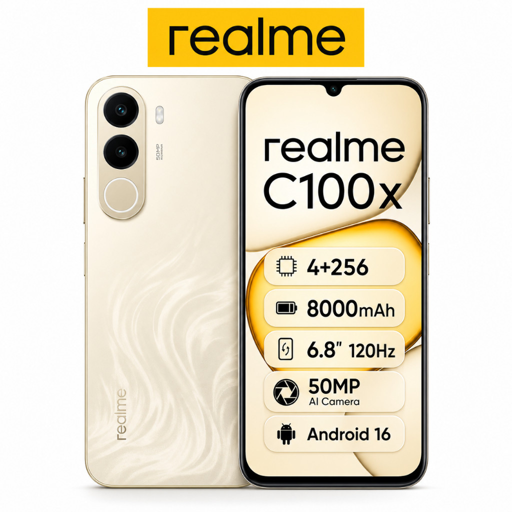 Celular Smartphone Realme C100x NFC 256GB / 128GB Dual Sim Versão Global