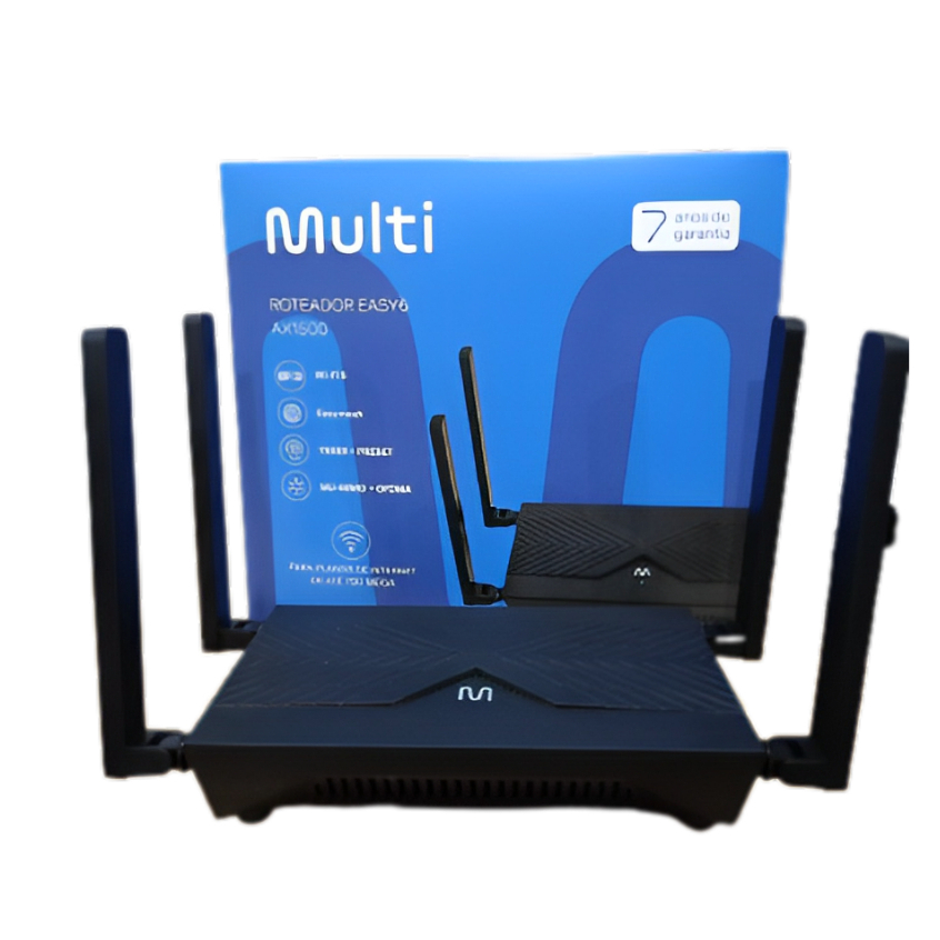 Roteador Wifi 6 Multilaser Easy6 Ax1500 5ghz 4 Antenas Re090