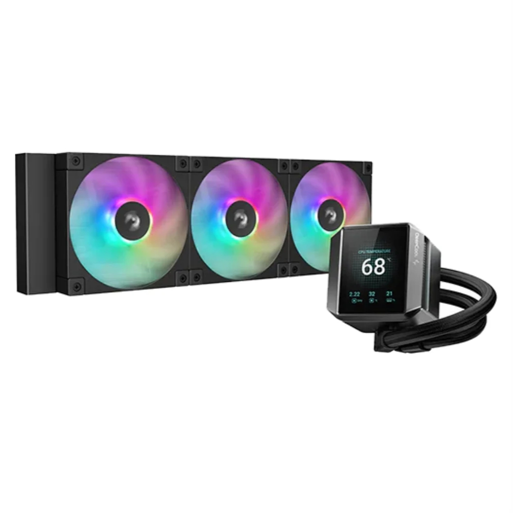 Water Cooler Deepcool Mystique 360 Preto Anti-Leak Argb Display Lcd 360mm - R-x Water Cooler Deepcool Mystique 360 Preto Anti-Leak Argb Display Lcd 360mm - R-x