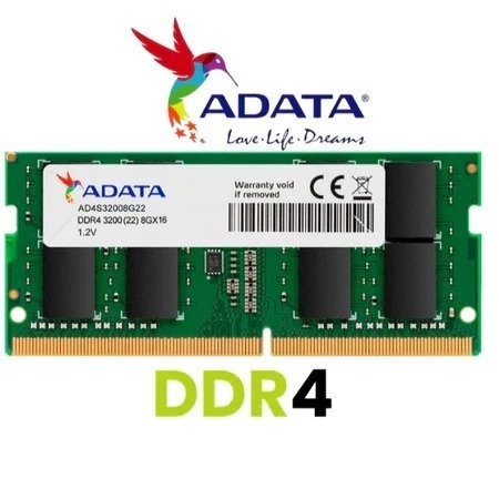 Memória Ram 8GB DDR4 3200MHZ SODIMM 8X1 ADATA/SAMSUNG/ZILIA/CRUCIAL/HYPER para Notebook-Laptop