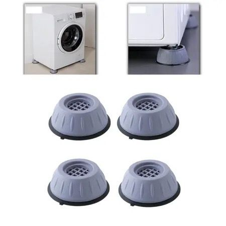 Suporte Pé De Maquina De Lavar Roupa Cancelamento De Ruído Anti Vibração | Kit 4 PCS