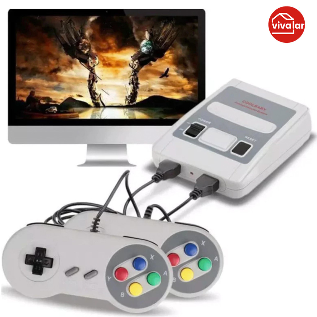 Console de Jogos Retrô Mini com 2 Controles e 620 Jogos Integrados